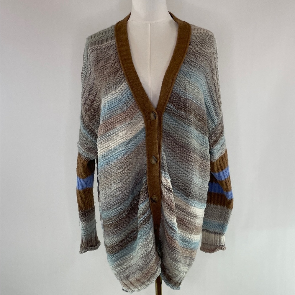 Sita Murt Rib Knit Stripe Cardigan, 40 (US 8) - Picture 3 of 9